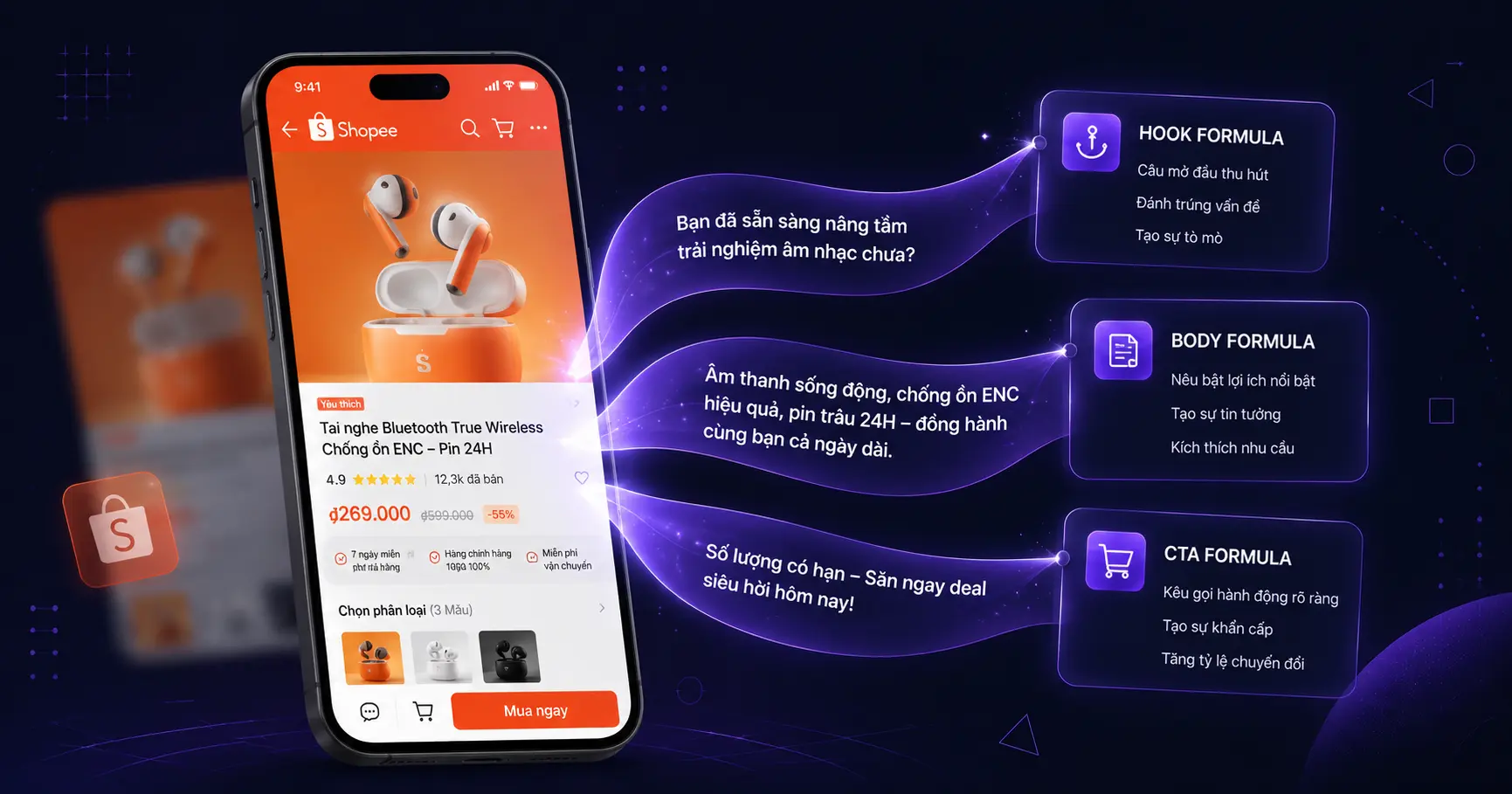 Cách tạo caption Shopee thu hút — công thức thực hành cho affiliate